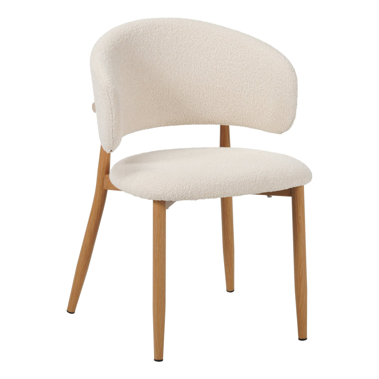 Japandi Eetkamerstoel Yuka Beige - Eikenlook Frame