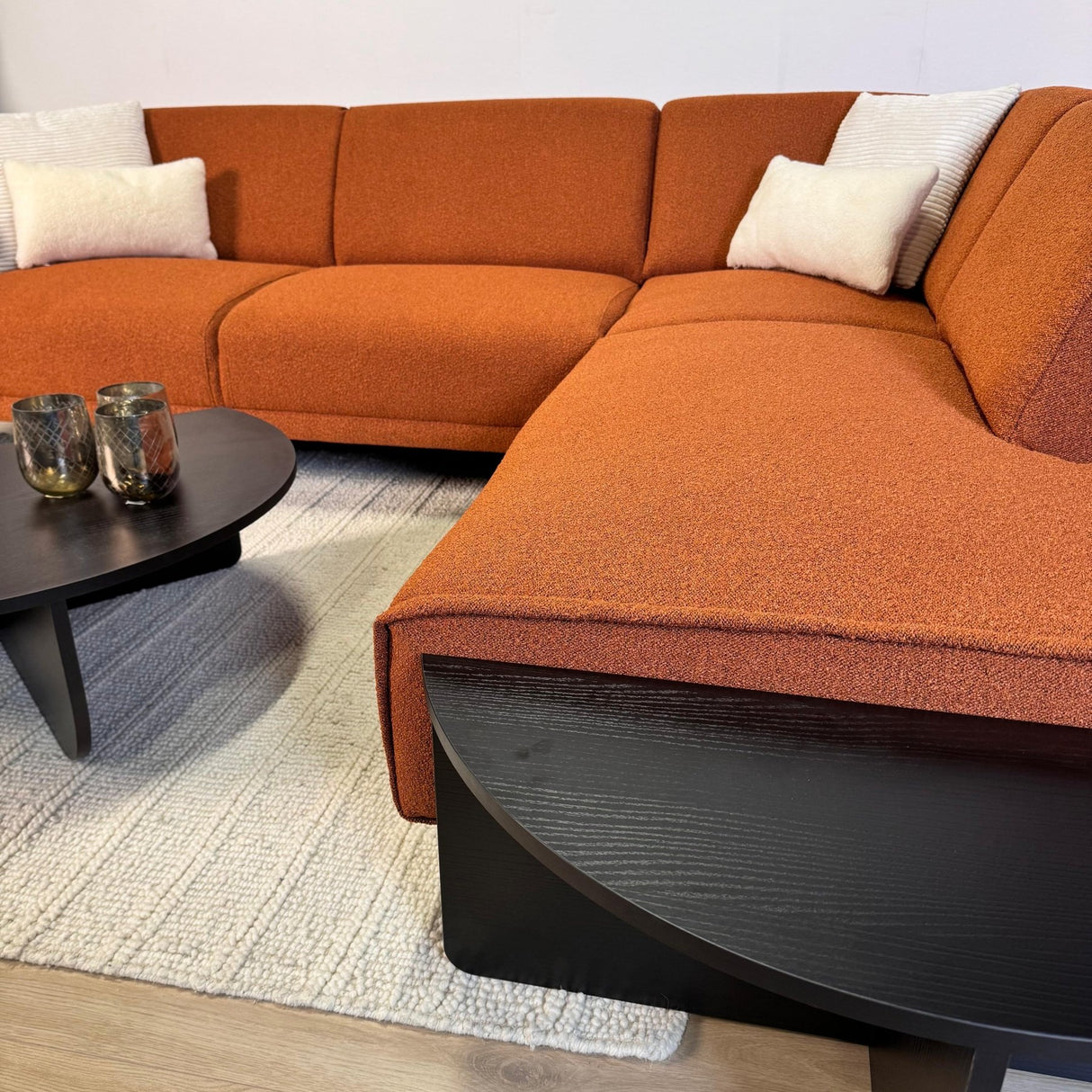 Ronde Salontafel Zwart Getrapt Melamine 85 cm Orin