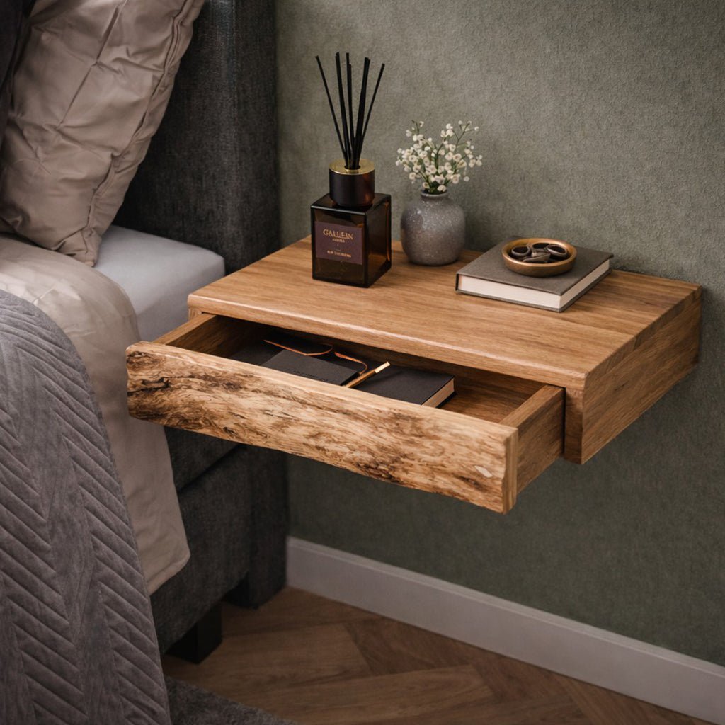 Set van 2 Zwevende Nachtkastjes Acaciahout Freya Groot