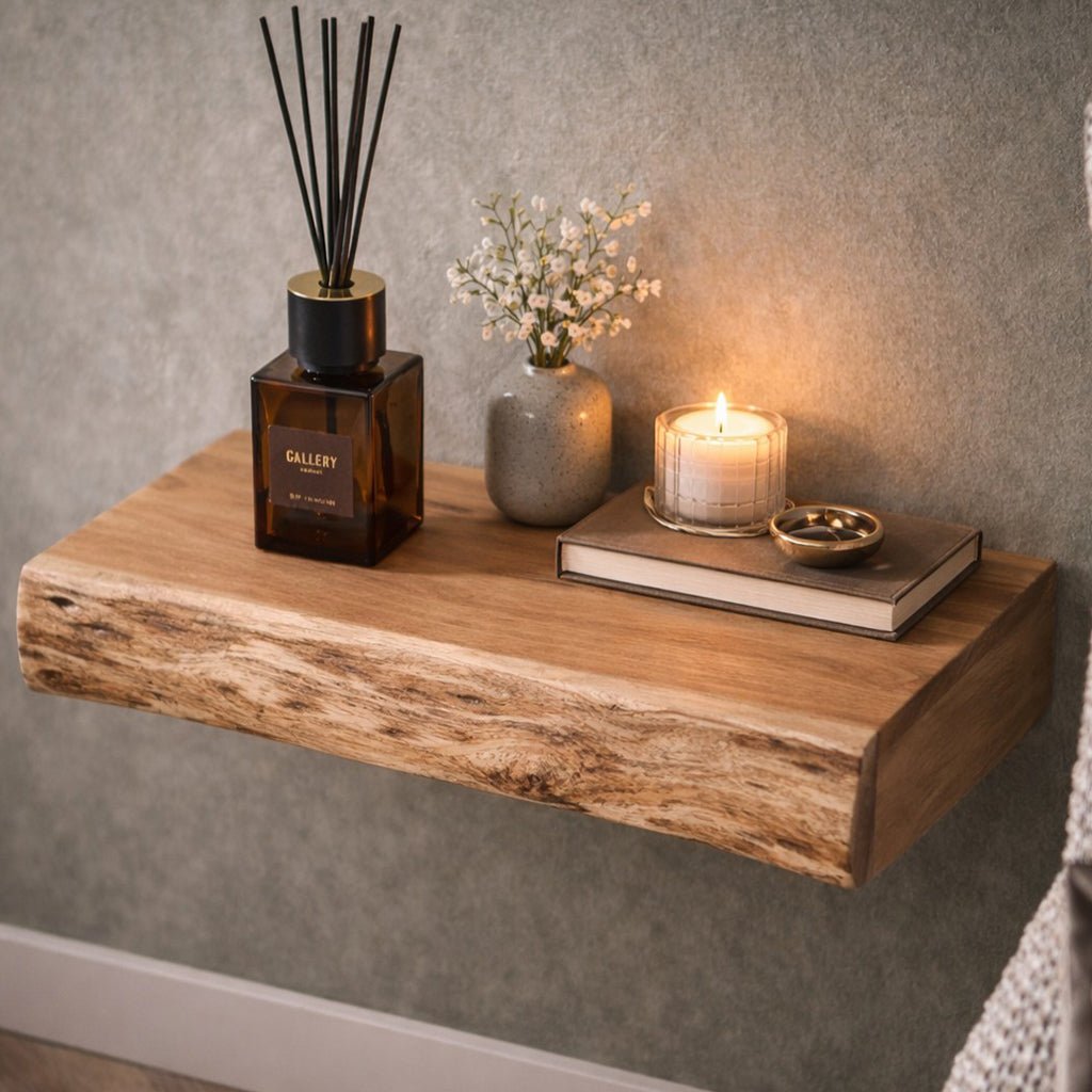 Set van 2 Zwevende Nachtkastjes Acaciahout Freya Groot