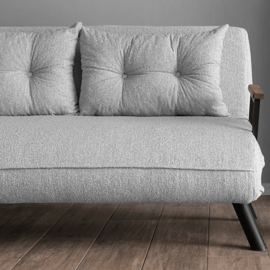 Slaapbank Grijs Bouclé 2-zits - Sando