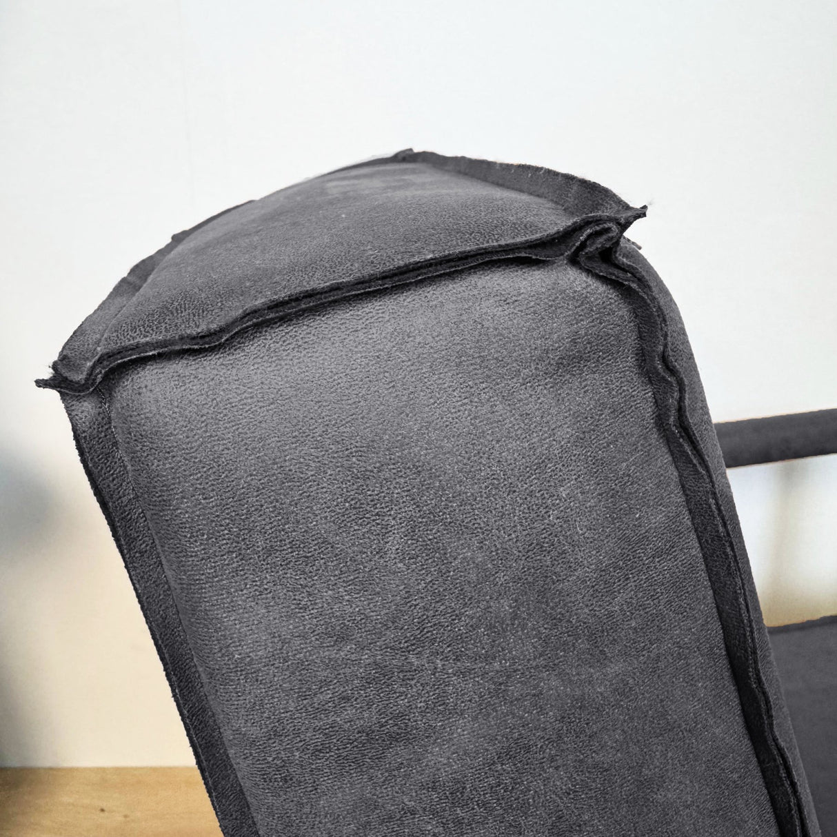 Industriële leren fauteuil antraciet Tiger