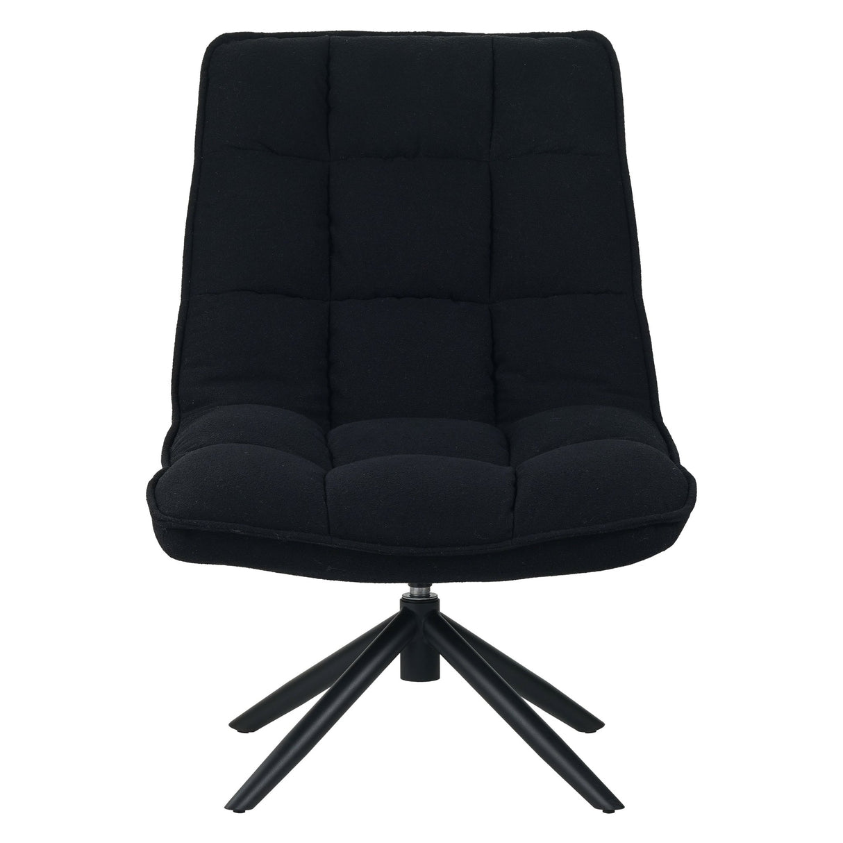 Draaifauteuil Yuki Zwart Bouclé 360° Draaibaar