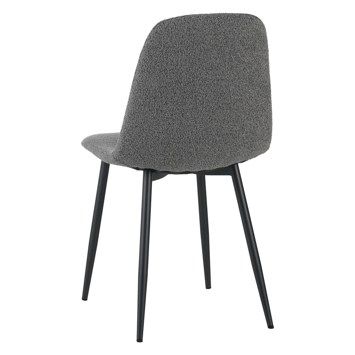 Set van 4 Scandinavische Eetkamerstoelen Grijs Bouclé Stof Swift - Zonder Armleuningen