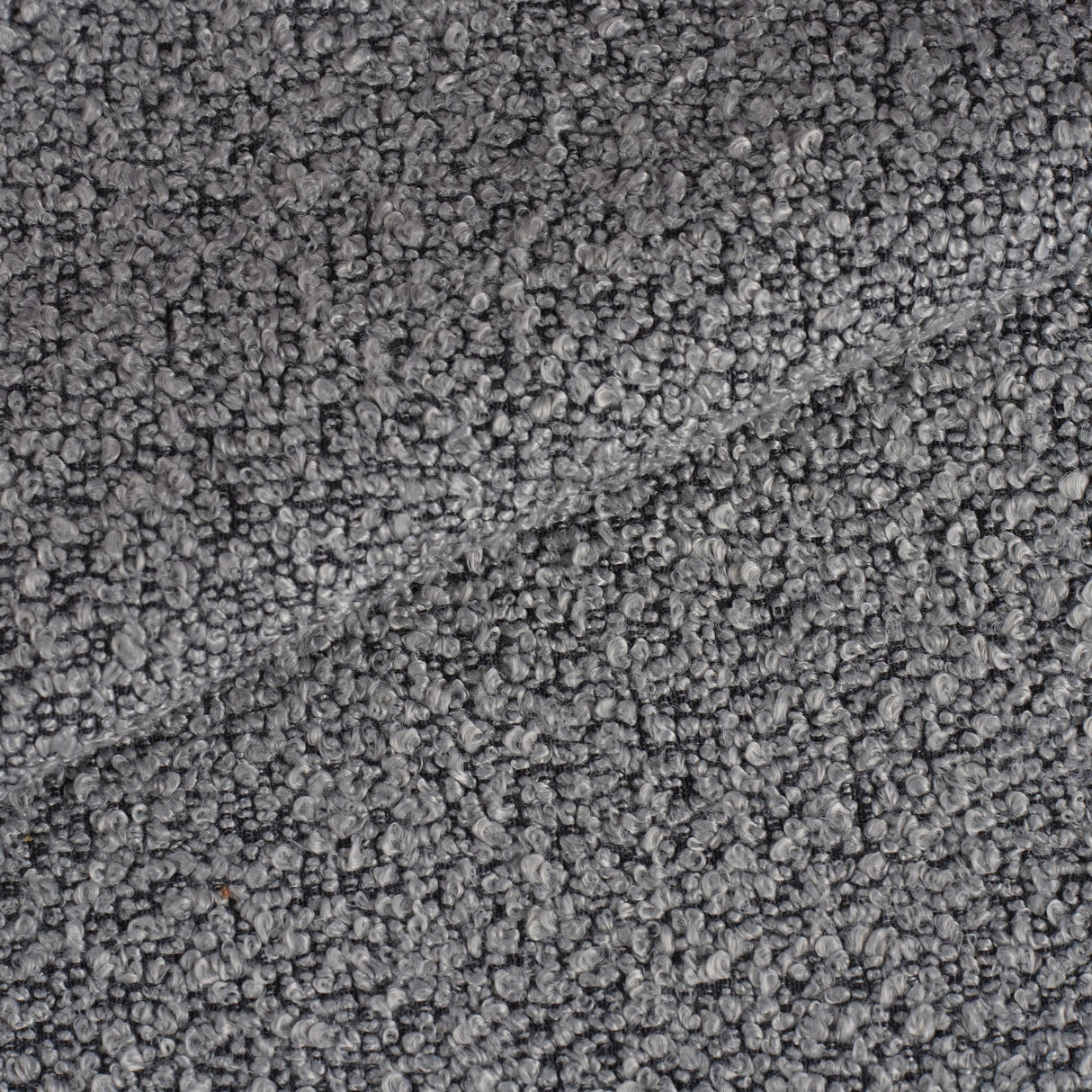 Set van 4 Scandinavische Eetkamerstoelen Grijs Bouclé Stof Swift - Zonder Armleuningen