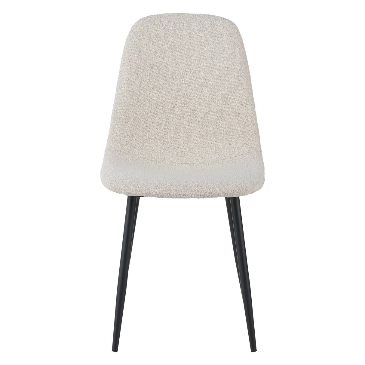 Set van 4 Scandinavische Eetkamerstoelen Crème Bouclé Stof Swift - Zonder Armleuningen