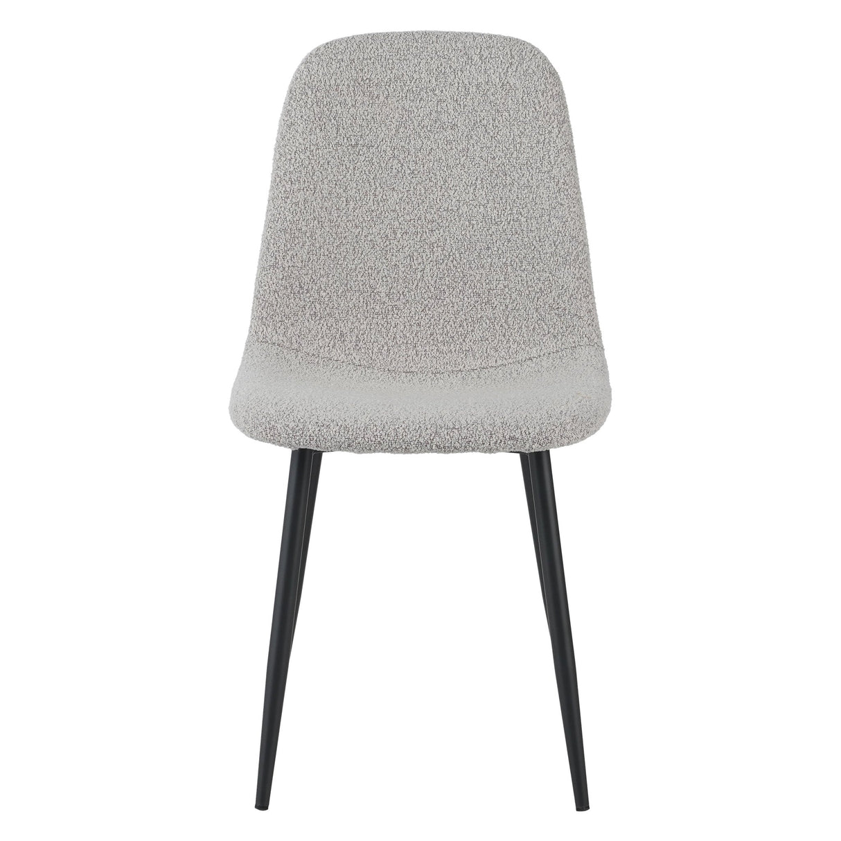 Set van 4 Scandinavische Eetkamerstoelen Naturel Melange Bouclé Stof Swift - Zonder Armleuningen