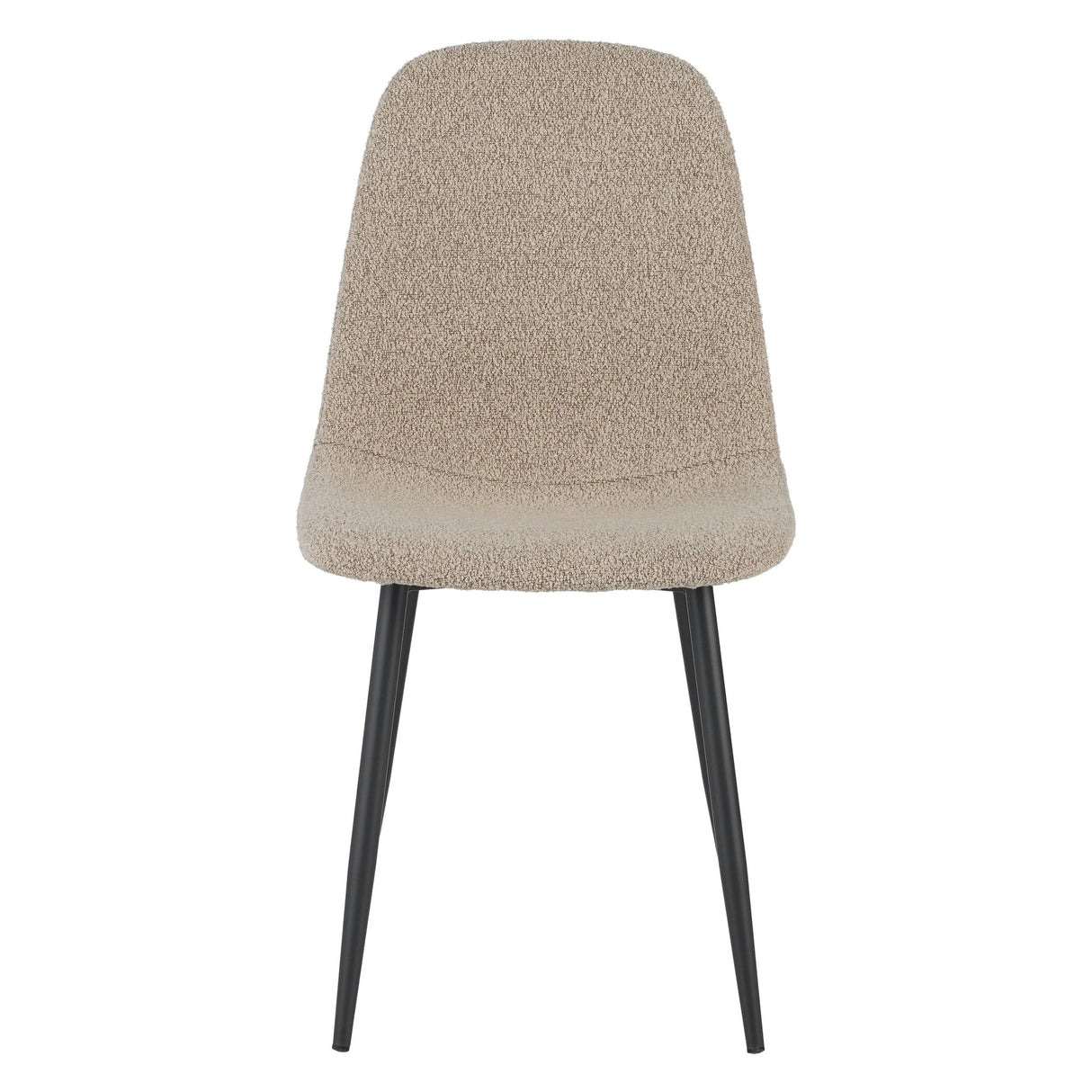 Set van 4 Scandinavische Eetkamerstoelen Latte Bouclé Stof Swift - Zonder Armleuningen