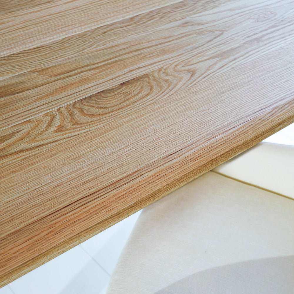 Eettafel Milas Eikenhout X-poot Wit