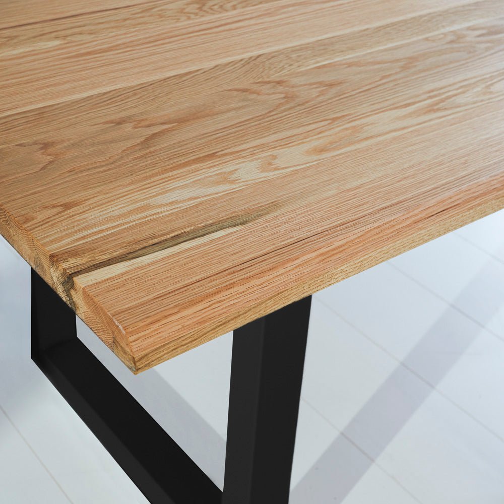 Eettafel Milas Eikenhout U-poot Zwart