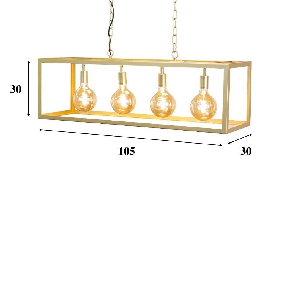 Hanglamp Aiden Dimehouse Goud LxBxH 105x41x36 Metaal Witfoto maatindicatie