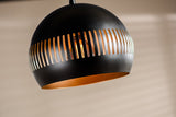 Hanglamp Indy 3-lichts half rond metaal zwart