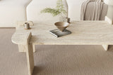 Lovge salontafel travertinlook 120 x 60 cm Gemelamineerd houtcomposiet