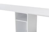 Studie bureau Melamine 240x60 cm Twin Study Desk wit en goud White Gold
