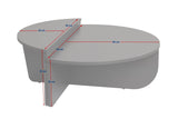 Ronde Salontafel Atlantisch Dennenhout Getrapt Melamine 90 cm Orin