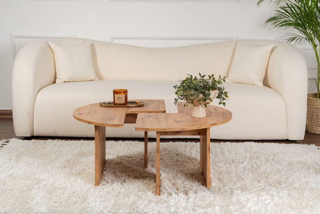Ronde Salontafel Moari Atlantisch Dennenhout Melamine 90 cm