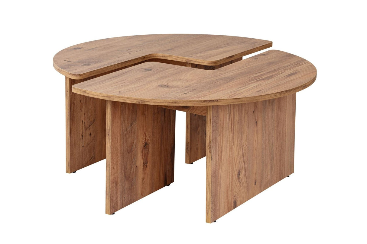 Ronde Salontafel Moari Atlantisch Dennenhout Melamine 90 cm