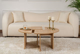 Ronde Salontafel Moari Eikenhout Melamine 90 cm