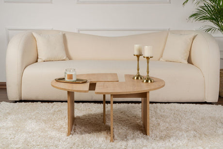 Ronde Salontafel Moari Eikenhout Melamine 90 cm