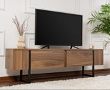 TV Meubel Serenity Walnoot Zwart 180x29.5x50 cm Walnut Black Melamine