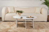 Ronde Salontafel Moari Wit Melamine 90 cm