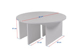 Ronde Salontafel Moari Wit Melamine 90 cm