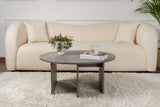 Ronde Salontafel Moari Beton Look Grijs Melamine 90 cm