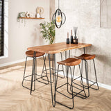 Industriële Bartafel Acaciahout Elin 130 cm