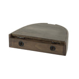 Zwevende Halfronde Nachtkastjes Set 2 Acacia