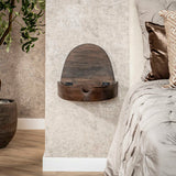 Zwevende Halfronde Nachtkastjes Set 2 Acacia