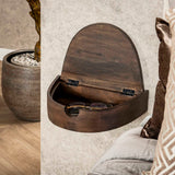 Zwevende Halfronde Nachtkastjes Set 2 Acacia