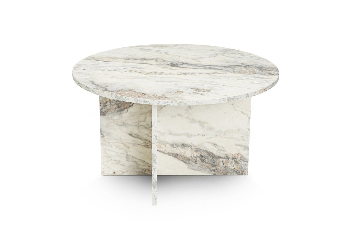 Ronde Salontafel Armo Marmerlook 80 cm