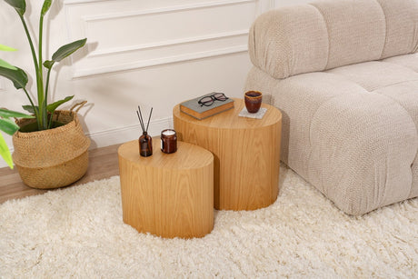 Salontafel Set van 2 Ileps Eikenhout look - 34x40 / 25x33 cm