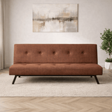Slaapbanken - Slaapbank Zoly Bruin Stof 3 - Zits - 180 cm - Zonder armleuningen - Zoly - Dimehouse