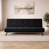Slaapbanken - Slaapbank Zwart Stof 3 - Zits - 180 cm - Zonder armleuningen - Zoly - Dimehouse
