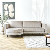 Bank Bella Dimehouse Beige LxBxH 138x98x55 Stof Sfeerfoto vooraanzicht