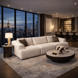 Banken - 3 - zitsbank Grande – Wit Bouclé – 290 cm – Como - Dimehouse