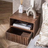 Zwevend Nachtkastje Dex Acaciahout Drift Brown 1 Lade Open Vak