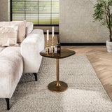 Bijzettafel Aurum S - Antiek Goud Metaal (53x42x50 cm)