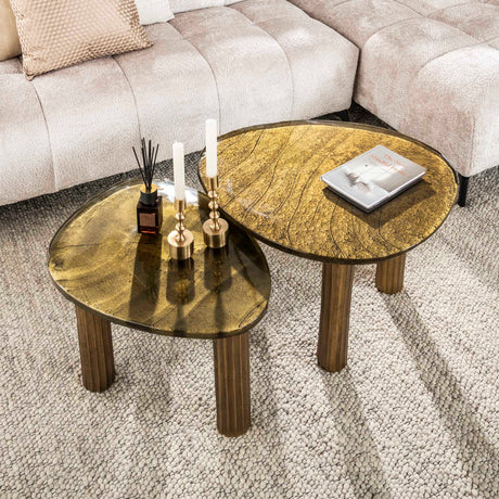 Salontafel Aura L Antiek Goud 70x59 cm