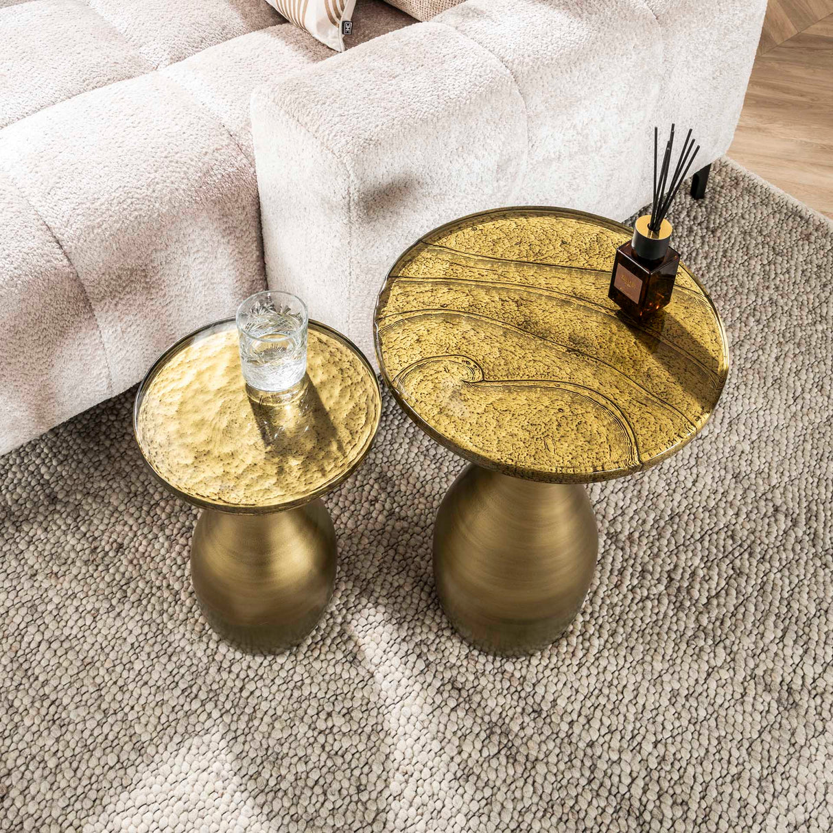 Bijzettafel Vesto Druppelvorm Antiek Goud 45 cm