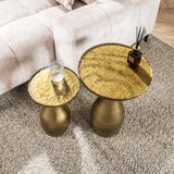 Bijzettafel Vesto Druppelvorm Antiek Goud 45 cm
