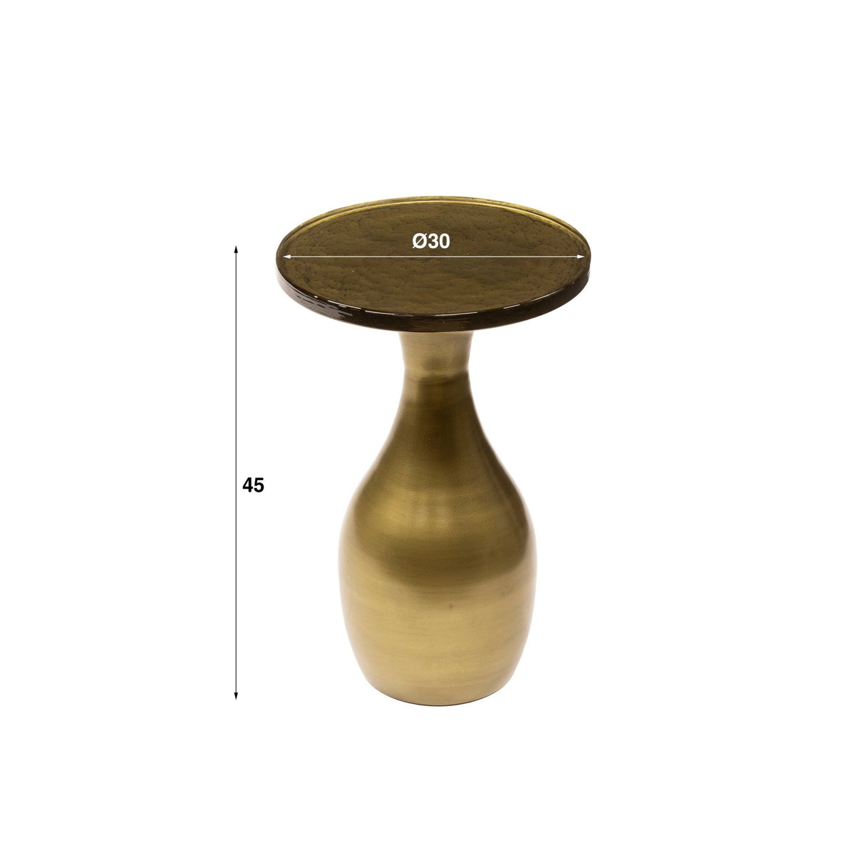 Bijzettafel Vesto Druppelvorm Antiek Goud 45 cm