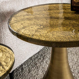 Bijzettafel Vesto Druppelvorm Antiek Goud 60 cm