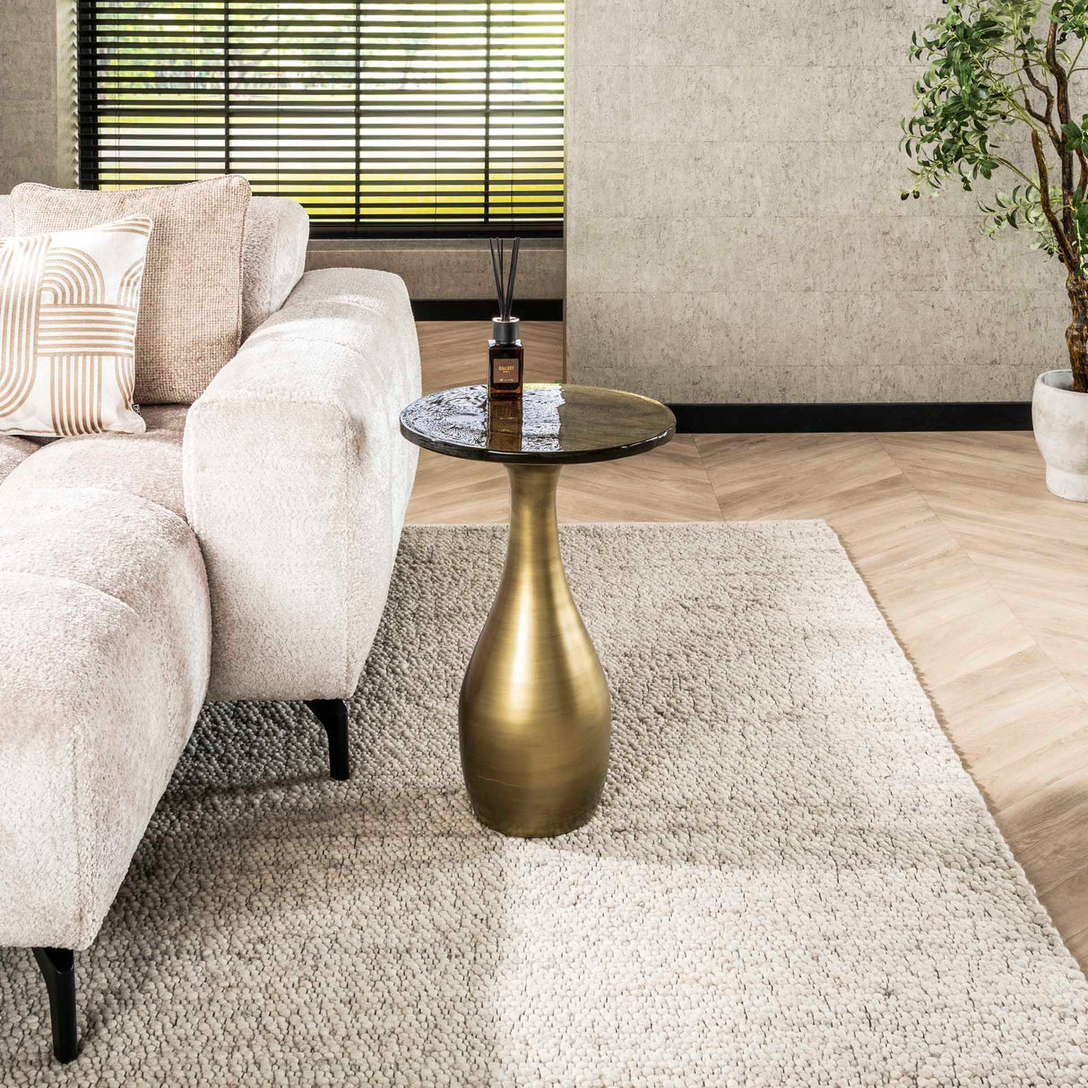 Bijzettafel Vesto Druppelvorm Antiek Goud 60 cm