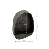 Wandplank Druppel Metallic Grijs 34x21 cm Aeris