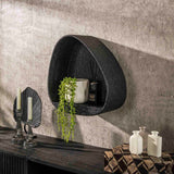 Wandschap Driehoek metallic grijs 42x21 cm Aeris