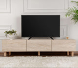 Alvin tv-meubel travertinlook 180 cm Melamine gecoat meubelpaneel