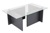 Rechthoekige Moderne Salontafel Vetroni Antraciet - Glas - 105x65 cm