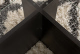 Salontafel Zwart Hout Melamine Glas Opal 105x65x30 cm